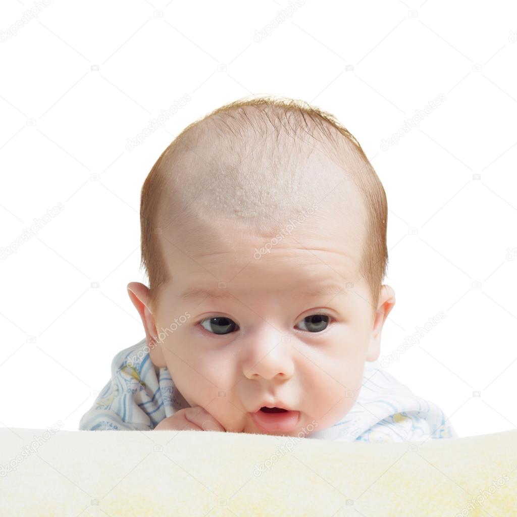 白で隔離される顔面白い白人新生児の幼児男の子の肖像画 ストック写真 C Basnik Bna 白で隔離される顔面白い白人新生児の幼児男の子の肖像画 ストック写真 C Basnik Bna