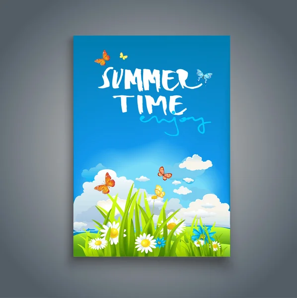 Enjoy summer template — Stock Vector