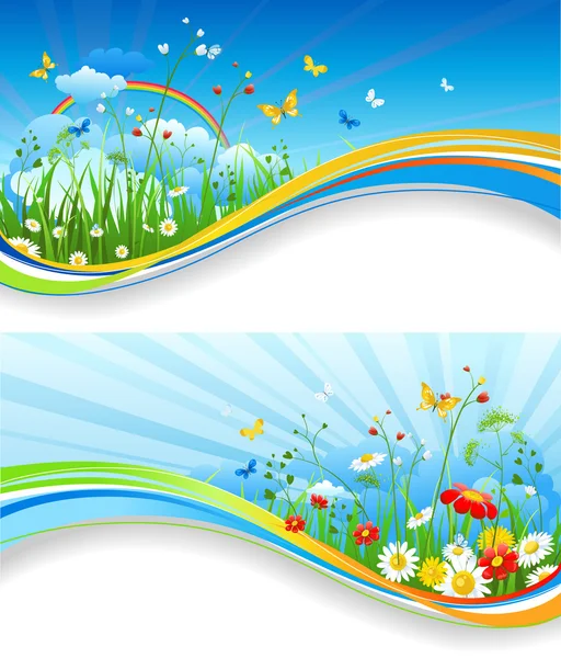 Fun summer banners — Stock Vector