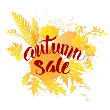 Sonbahar yaprakları kartı