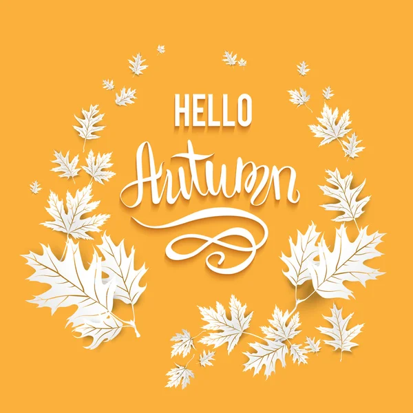 Carta delle foglie d'autunno — Vettoriale Stock