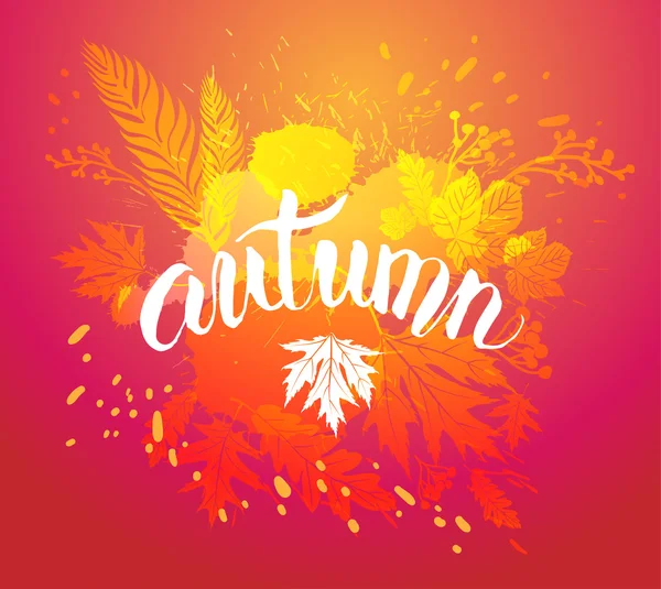 Fall leaves background — Stock Vector