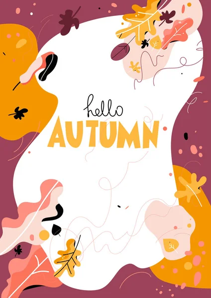 Herbst-Illustration mit Platz für Text — Stockvektor