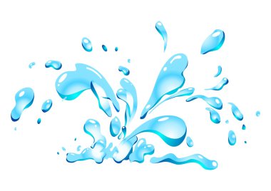 Splash su arka plan üzerinde