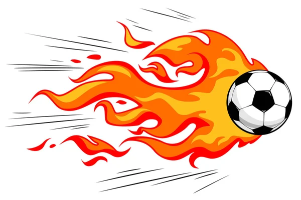 Flamy soccer ball — Stock Vector