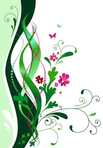 Abstrakte florale Design Hintergrund — Stockvektor