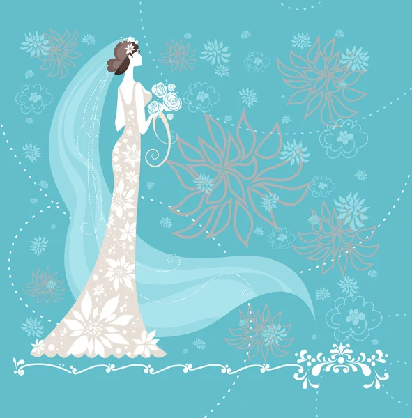 Fondo de novia elegante — Vector de stock