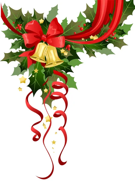 Fond cloches de Noël — Image vectorielle