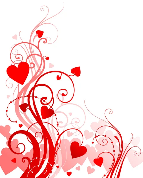Валентинки дизайн украшения с сердцами — стоковый вектор