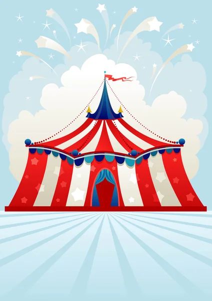 Tienda de circo con espacio — Archivo Imágenes Vectoriales