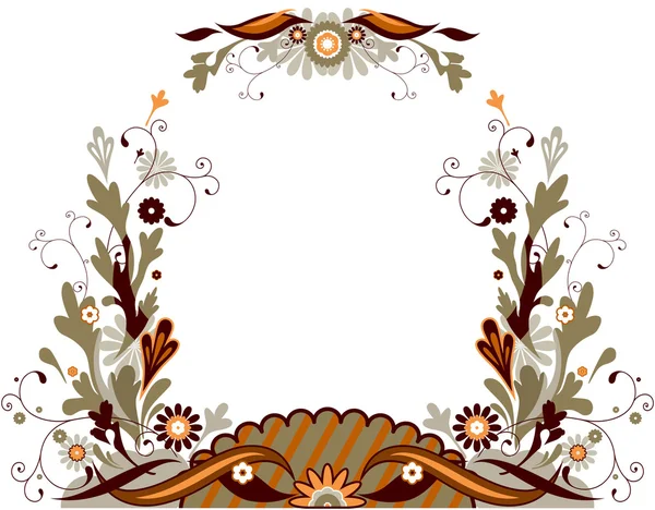 Abstract floral frame — Stock Vector