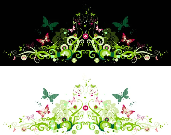 Ornamento floral fundos — Vetor de Stock