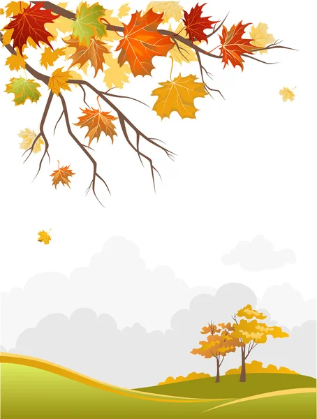 Autumn scenery background — Stock Vector