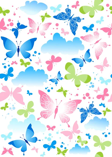 Papillons fond sans couture — Image vectorielle