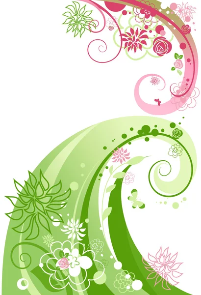 Floral  swirl  abstract — Stock Vector