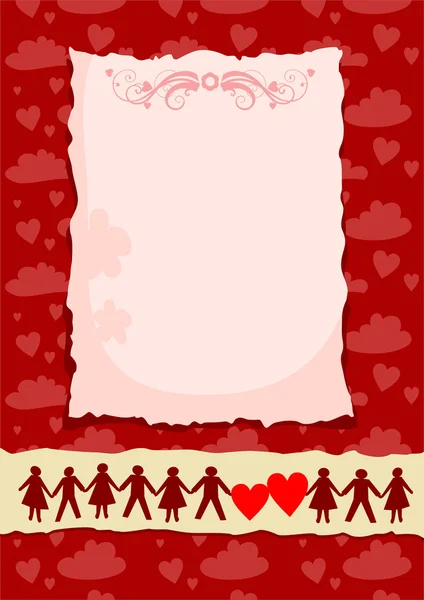 Valentines kaart achtergrond — Stockvector