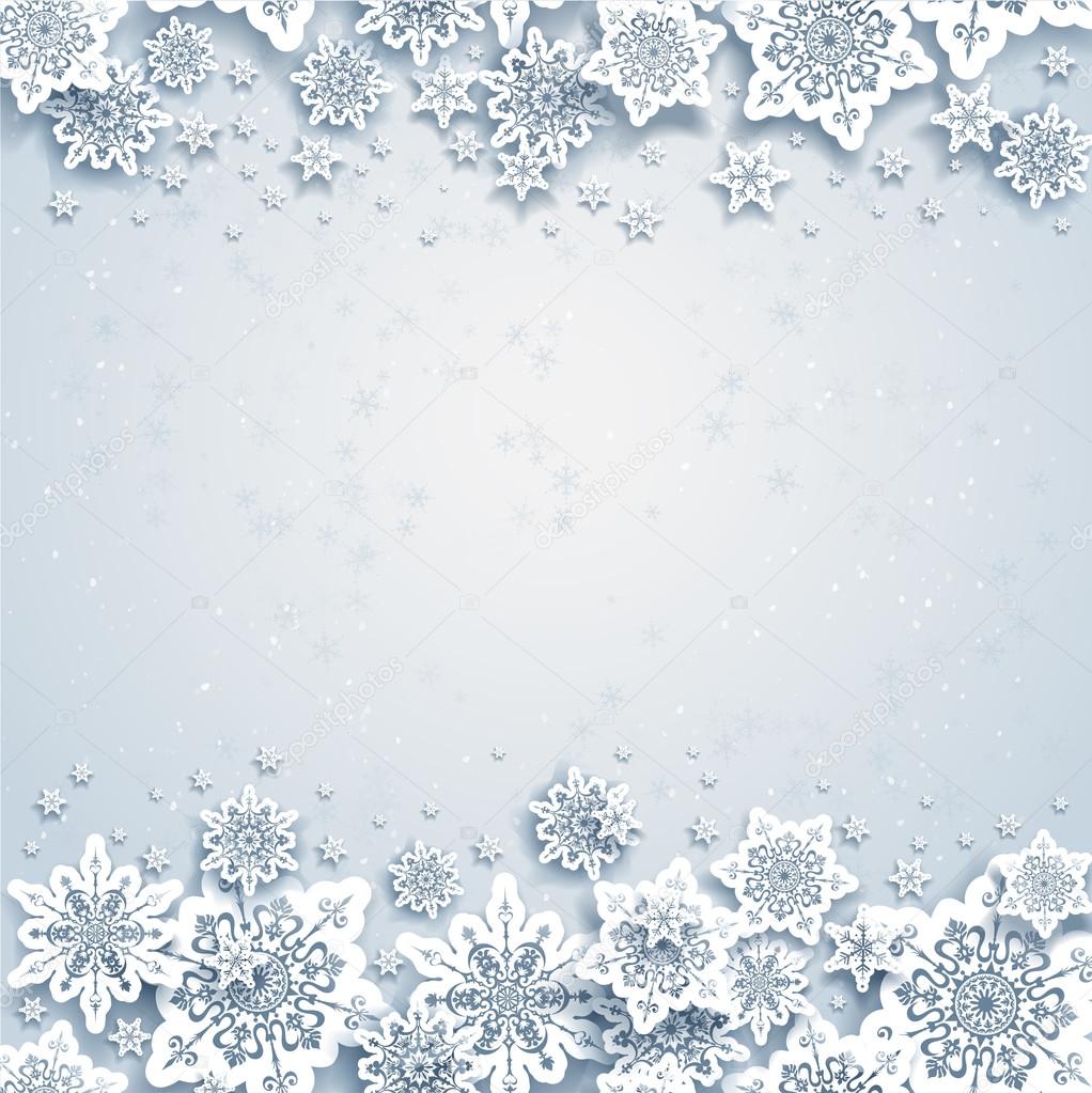 Winter background with snowflakes Stock Vector by ©paprika_ 86489318