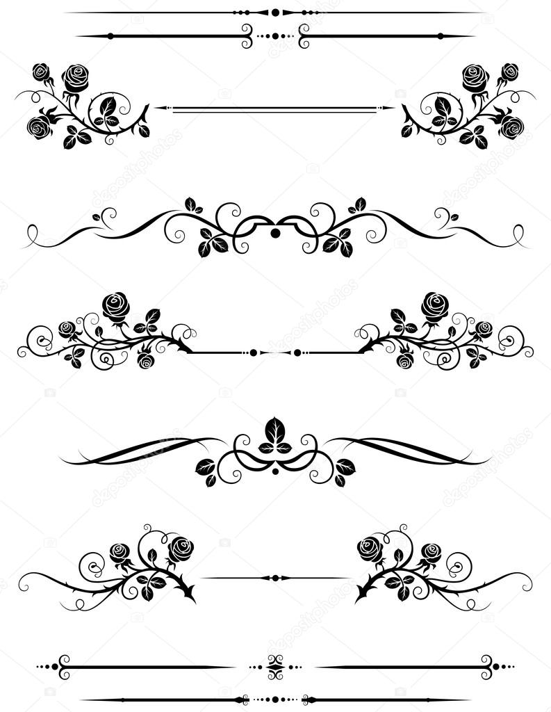Floral dividers and borders