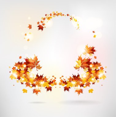 Soyut çerçeve sonbahar yaprakları