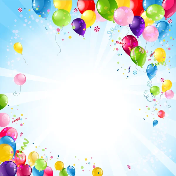 Fondo de cumpleaños feliz con globos — Archivo Imágenes Vectoriales