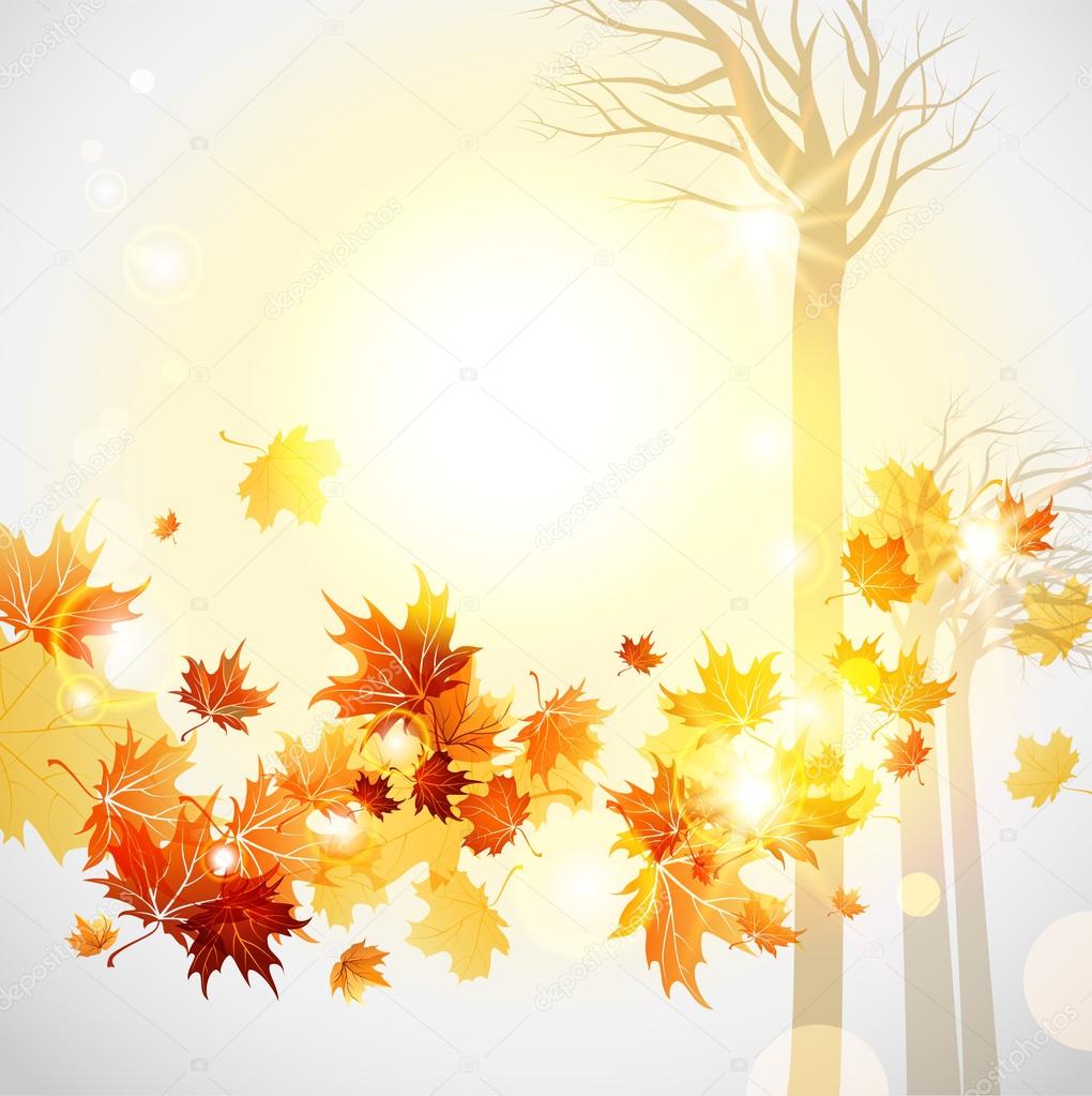 Autumn background with space