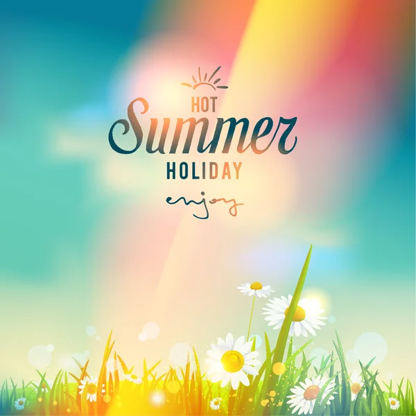 Όμορφο καλοκαίρι Ανατολή — Διανυσματικό Αρχείο