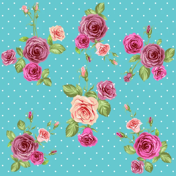 Modèle de roses vintage — Image vectorielle