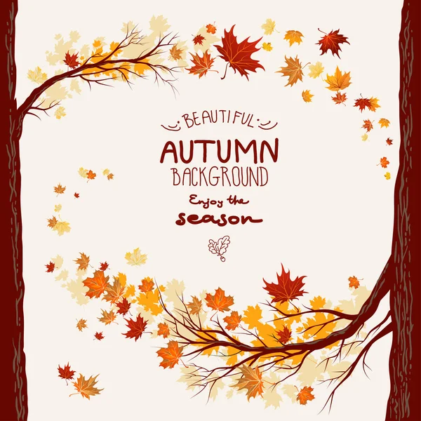美しい秋の背景 — ストックベクタ