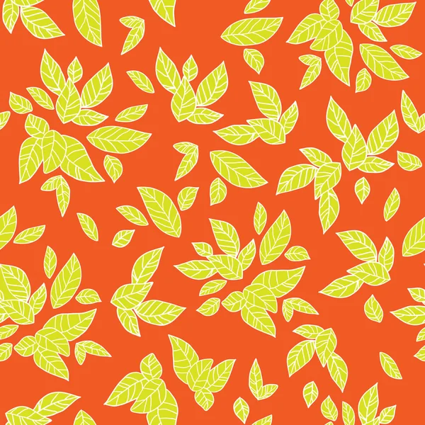 Summer leaves bright pattern — Stock Vector