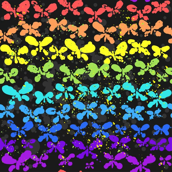 Fondo oscuro con mariposas — Vector de stock