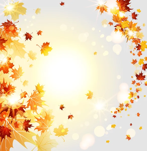 Örvény a gyönyörű levelek — Stock Vector