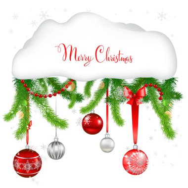 Merry Christmas decoration clipart