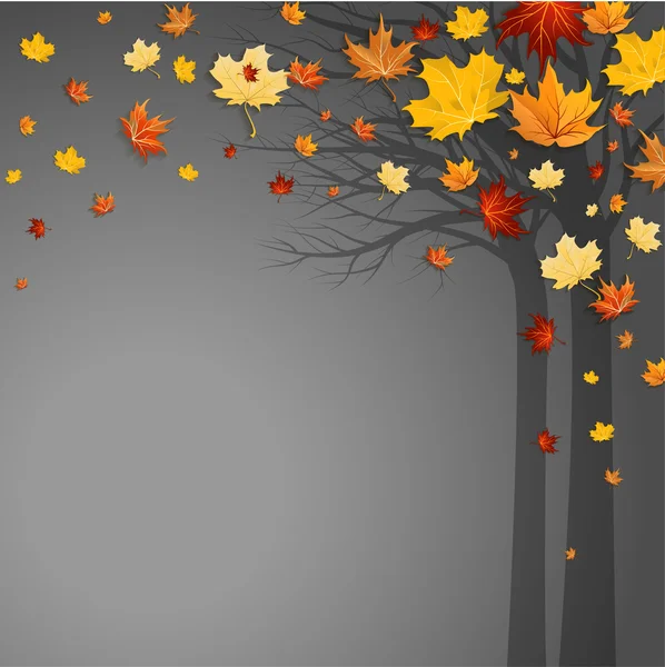 Hojas caídas de otoño — Archivo Imágenes Vectoriales