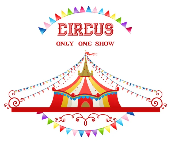 Colorida tienda de circo — Archivo Imágenes Vectoriales