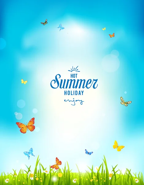 美丽的夏天背景 — 图库矢量图片