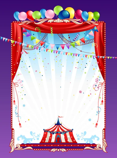 Cartel colorido del circo — Vector de stock