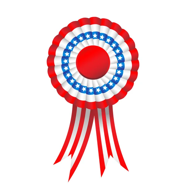 Holiday badge with ribbon — Stock Vector