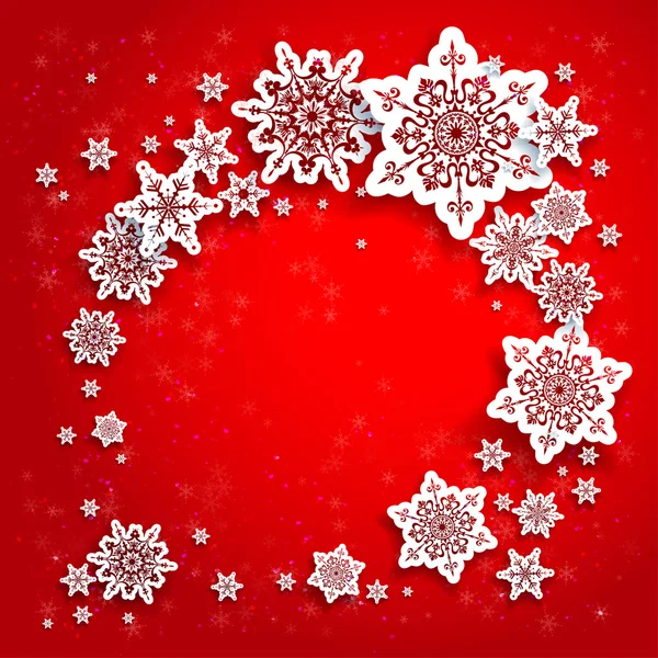 Christmas Snowflakes background — Stock Vector