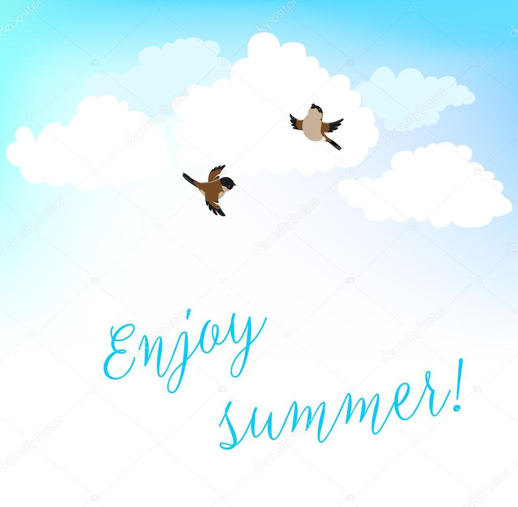 Sky and birds, enjoy summer