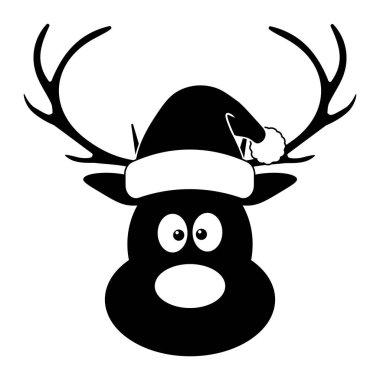 Noel tatili için Noel geyiği kavramının basit bir gösterimi