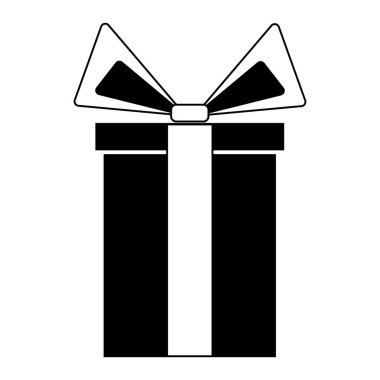 Noel tatili için Noel hediye kutusunun basit bir çizimi