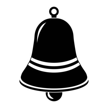 Noel çanları ve mutlu yeni yıl sembolünün basit bir gösterimi.