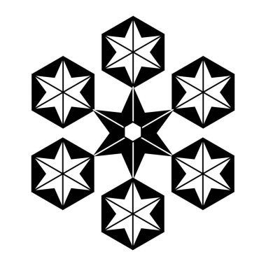 Noel tatili için kar tanesinin basit bir gösterimi