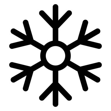 Noel tatili için kar tanesinin basit bir gösterimi