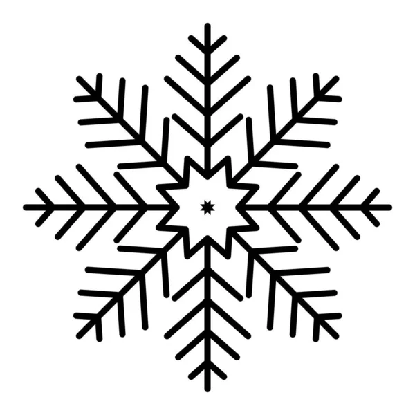 Prosta Ilustracja Płatka Śniegu Zimowego Święta Bożego Narodzenia — Wektor stockowy