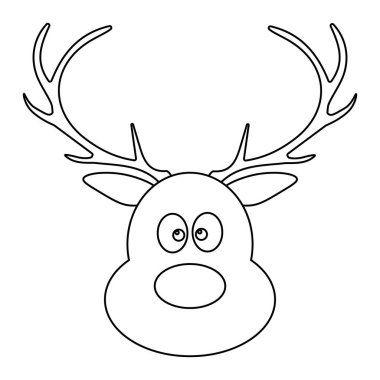 Noel tatili için Noel geyiği kavramının basit bir gösterimi