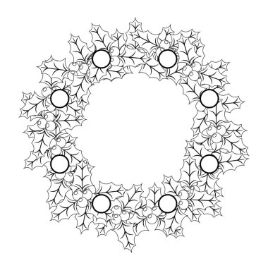 Noel tatili için basit bir Noel süsü çizimi