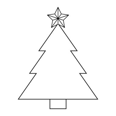 Noel ağacının Noel tatili için basit bir gösterimi