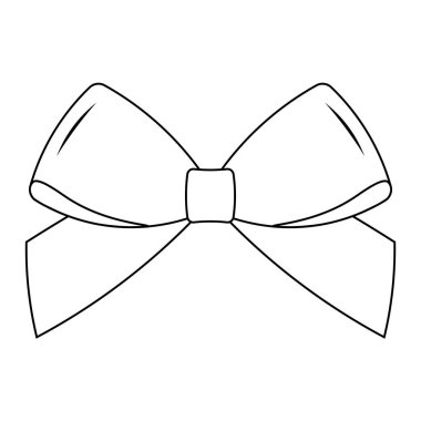 Dekoratif yay Noel ve mutlu yeni yıl sembolünün basit bir gösterimi