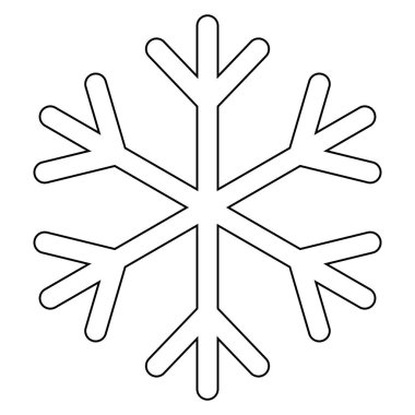 Noel tatili için kar tanesinin basit bir gösterimi